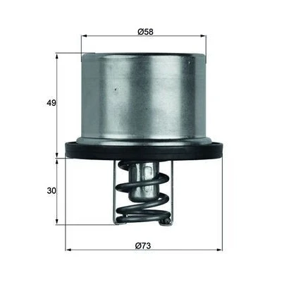 Imagem de MAHLE ORIGINAL TX 37 79 Termóstato, líquido de refrigeração 58 com junta BMW: 5 Sedan, Touring