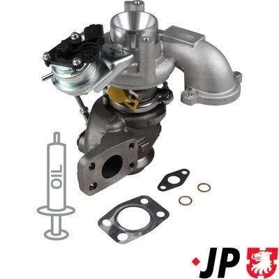 Imagem de JP GROUP 4117400400 Turbocompressor accionado pelos gases de escape incl. Kit juntas CITROËN: Berlingo II Van, DS3 Hatchback