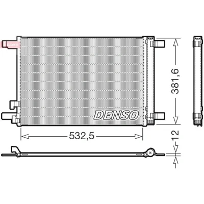 Imagem de DENSO DCN02048 Condensador 532mm SKODA: Kamiq