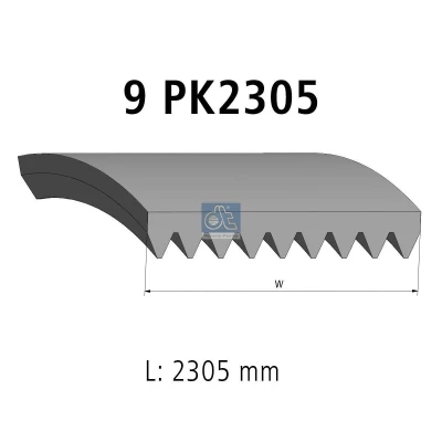 Imagem de DT Spare Parts 4.81704 Correia trapezoidal estriada 2305mm 9