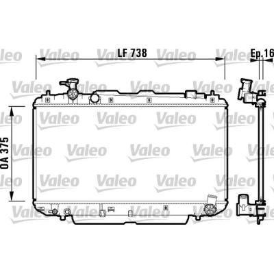 Imagem de VALEO 734182 Radiador, arrefecimento do motor Alumínio 375 738 16 sem regulador líquido de refrigeração Aletas soldadas
