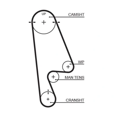 Imagem de GATES T244RB Correia de Distribuição 112 1067 24 Fibra vidro, HNBR (borracha acrilonitrilo butadieno hidrogenado)