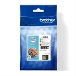 Imagem de Pack 4 Cartuchos de Tinta Original Brother LC424VAL Negro/Cian/Magenta/Amarillo