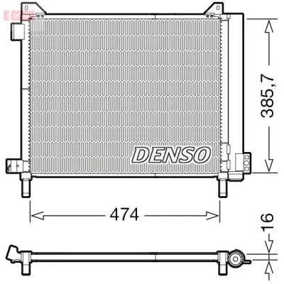 Imagem de DENSO DCN46030 Condensador com secador R 134a