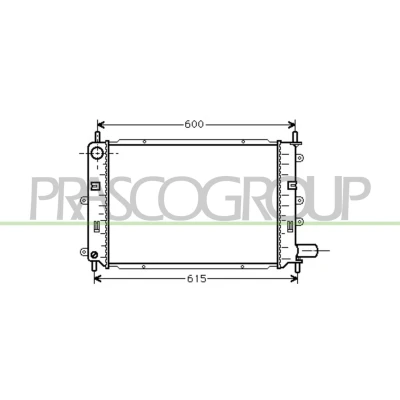 Imagem de PRASCO FD024R005 Radiador, arrefecimento do motor Alumínio 525mm 359mm 32mm Aletas de refrigeração unidas mecanicamente FORD: Escort 6, 6 Kombi