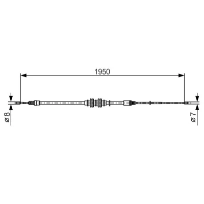 Imagem de BOSCH 1 987 482 785 Cabo de Freio Mão 1950