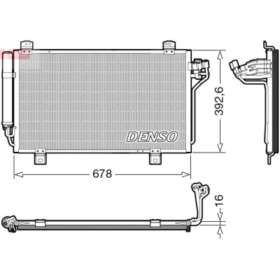Imagem de DENSO DCN44015 Condensador com secador R 134a