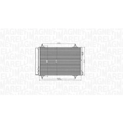 Imagem de MAGNETI MARELLI 350203916000 Condensador com secador 545x358x16 358 545 16 CITROËN: C4 I Hatchback, Coupe, Berlingo II Van, PEUGEOT: 307 SW, CC