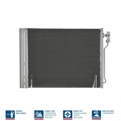 Imagem de NISSENS 940370 Condensador com secador Alumínio 630 R 134a BMW: 5 Sedan, Touring