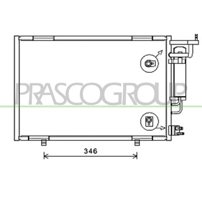 Imagem de PRASCO FD602C007 Condensador com secador 22 18 Alumínio 570 R 134a