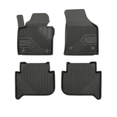 Imagem de FROGUM No. 77 77407183 Conjunto de tapete chão Borracha à frente e atrás 4 preto medida VOLKSWAGEN: Touran I