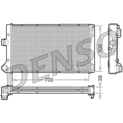 Imagem de DENSO DRM09099 Radiador, arrefecimento do motor Alumínio 700 306 38 FIAT: Punto II Hatchback