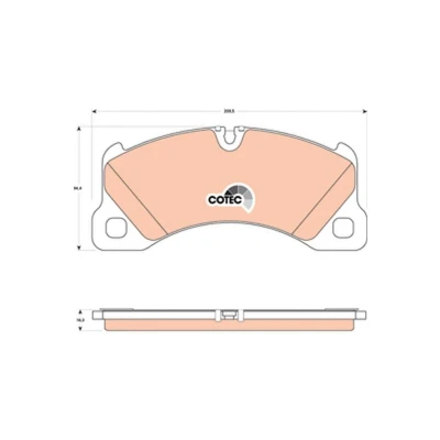 Imagem de TRW COTEC GDB1774 Jogo de pastilhas para travão disco preparado indicador aviso desgaste PORSCHE: Cayenne, Panamera