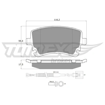 Imagem de TOMEX brakes TX 13 962 Jogo de pastilhas para travão disco VOLKSWAGEN: Phaeton, BENTLEY: Continental GTC