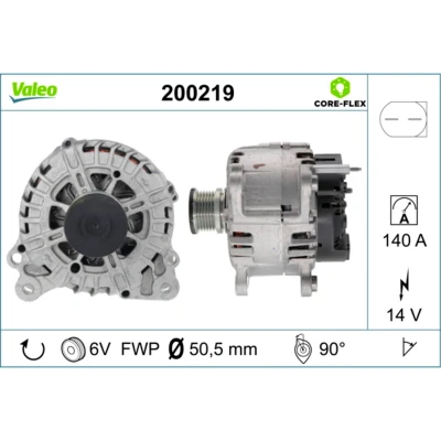 Imagem de VALEO 200219 Alternador 14V 140A VOLKSWAGEN: Crafter 30 50 Van