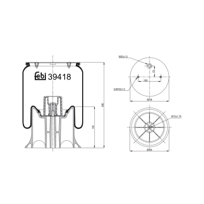 Imagem de Suspensão pneumática molas pneumáticas FEBI BILSTEIN 39418