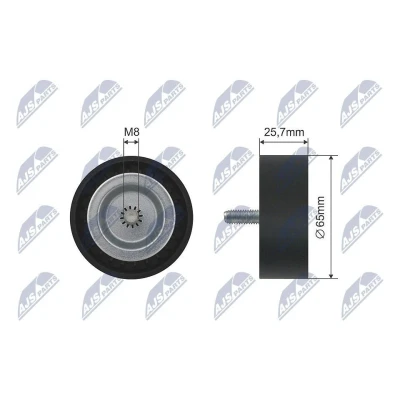 Imagem de NTY RNK CH 032 Polia de desvio/de guia, correia trapezoidal 65mm