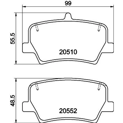 Imagem de HELLA 8DB 355 039 391 Jogo de pastilhas para travão disco VOLVO: XC40