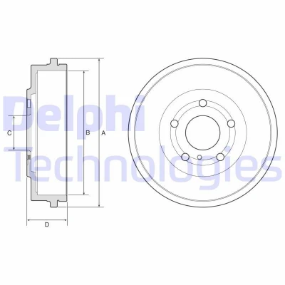 Imagem de DELPHI BF639 Tambor de Travão 271mm