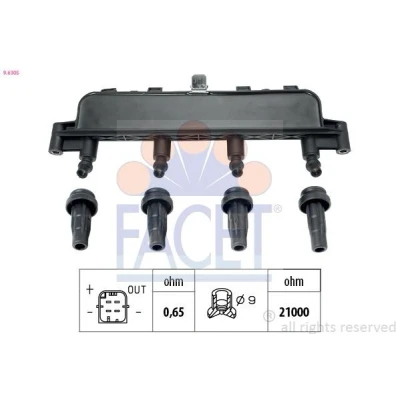 Imagem de FACET 9.6305 Bobina de ignição PEUGEOT: 206 Hatchback, 106 II 207 CITROËN: Saxo Xsara C3 I Hatchback