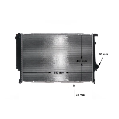 Imagem de MAHLE ORIGINAL CR 287 000S Radiador, arrefecimento do motor 650 438 34 Aletas de refrigeração soldadas BMW: 5 Sedan, Touring