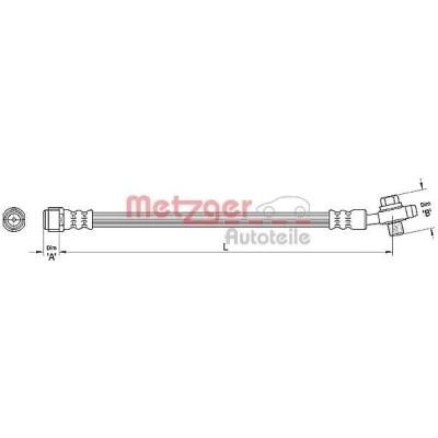 Imagem de METZGER 4110381 Mangueira de Travão 431 VOLKSWAGEN: Touareg I