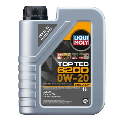 Imagem de Liqui Moly Top Tec 6200 0W 20 1l Óleo do motor 20787 VOLKSWAGEN: Golf 7, Polo V Hatchback, 7 Variant, AUDI: A3 Sportback, Sedan, A4 B9 Avant
