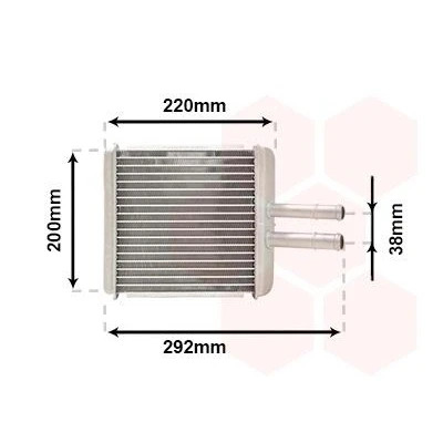 Imagem de VAN WEZEL 81006027 Radiador Quente DAEWOO: Lanos Hatchback