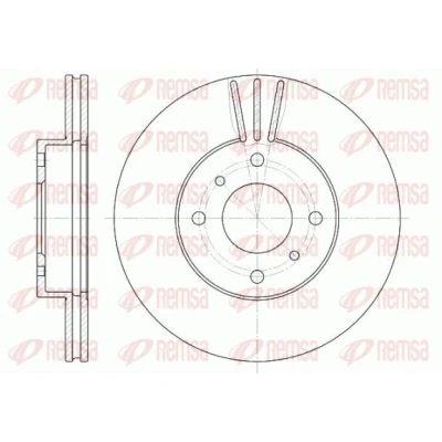 Imagem de REMSA 6610.10 Disco de travão Eixo dianteiro 280, 280 22 4 ventilado NISSAN: Almera II Hatchback, Primera Sedan, 200SX