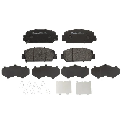 Imagem de BREMBO P 28 098 Jogo de pastilhas para travão disco com avisador sonoro desgaste chapa anti ruído sem acessórios