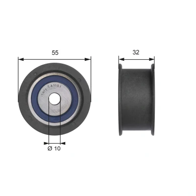 Imagem de GATES FleetRunner Micro V Stretch Fit T41101 Polia de desvio/de guia, correia dentada