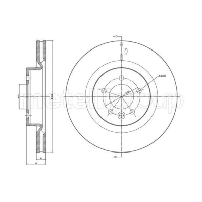 Imagem de METELLI Disco de travão LAND ROVER: Range Rover Sport, Discovery 4 360,0mm 30,0mm 5 79,0mm ventilado pintado 23 1067C SDB000622,SDB000623,SDB000624
