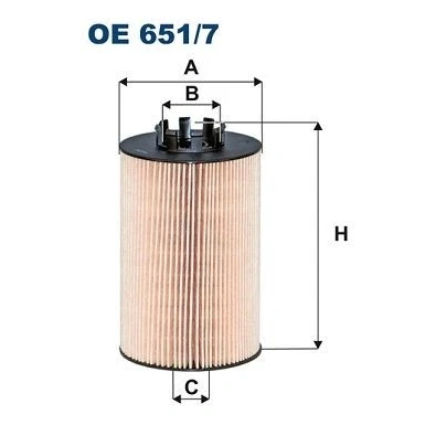 Imagem de FILTRON OE 651/7 Filtro de óleo Cartucho filtrante