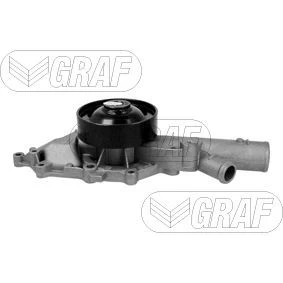 Imagem de GRAF PA1412 Bomba de água com junta mecânico Chapa aço 90 para accionamento da correia trapezoidal estriada MERCEDES BENZ: Classe C Sedan