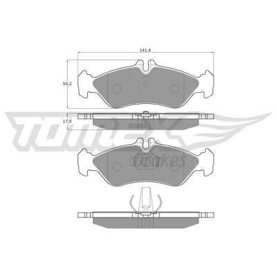 Imagem de TOMEX brakes TX 11 50 Jogo de pastilhas para travão disco Eixo traseiro preparado indicador aviso desgaste