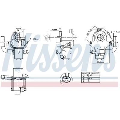 Imagem de NISSENS 98264 Válvula EGR sem radiador da recirculação dos gases de escape RENAULT: MEGANE 3 Grandtour, LAGUNA