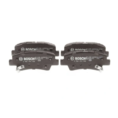 Imagem de BOSCH 0 986 494 908 Jogo de pastilhas para travão disco Baixo teor metálico com contacto avisador desgaste integrado HYUNDAI: Tucson