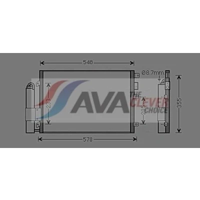 Imagem de PRASCO RTA5275D Condensador 11,7 8,5 Alumínio 528 R 134a RENAULT: CLIO 2, 2 Kasten, Kangoo I Express