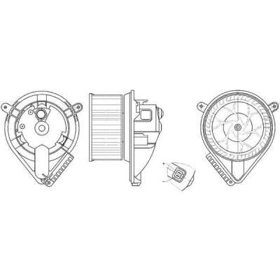 Imagem de MAHLE ORIGINAL AB 272 000S Ventilador do Habitáculo para veículos com/sem ar condicionado de volante à esquerda/direita