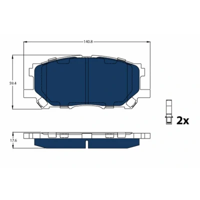 Imagem de TRW GDB3338BTE Jogo de pastilhas para travão disco não preparado indicador aviso desgaste com acessórios LEXUS: RX II