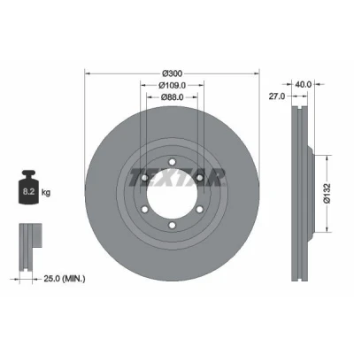 Imagem de TEXTAR PRO 92282403 Disco de travão ISUZU: D Max II Pick up
