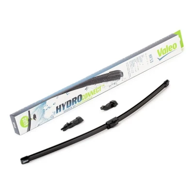 Imagem de Escova do limpa vidros Valeo Hydroconnect 578507 530mm à frente Sem armação Fixação por ganchos, Top Lock VOLKSWAGEN: Golf 4, Polo IV Hatchback