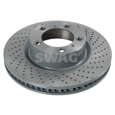 Imagem de SWAG 33 10 5116 Disco de travão Eixo dianteiro, lado direito 330 28 5 130 perfurado/ventilado revestido alto carbono PORSCHE: 911 Cabrio