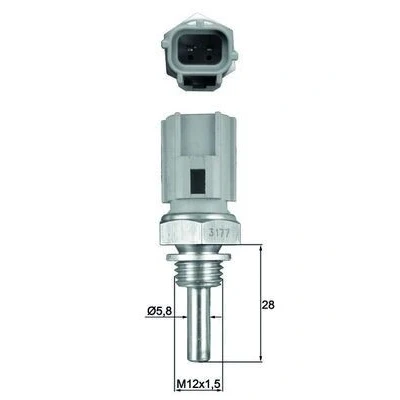 Imagem de MAHLE ORIGINAL TSE 27 Sensor da Temperatura do Líquido de Refrigeração com junta VOLVO: S80 I, V70 2, MAZDA: FAMILIA 6, TOYOTA: Starlet V Hatchback