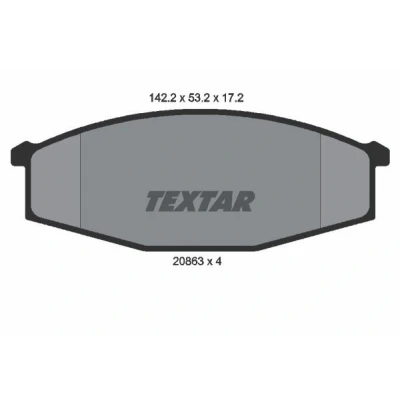 Imagem de TEXTAR 2086301 Jogo de pastilhas para travão disco não preparado indicador aviso desgaste NISSAN: Patrol GR 4 SUV, Hardtop