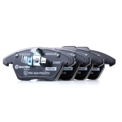 Imagem de BREMBO P 61 076X Jogo de pastilhas para travão disco excl. contacto aviso desgaste sem acessórios PEUGEOT: 208 I Hatchback, RCZ Coupe