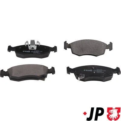 Imagem de JP GROUP 3363605610 Jogo de pastilhas para travão disco Eixo dianteiro com avisador sonoro desgaste FIAT: 500 Hatchback, Panda III Hatchback