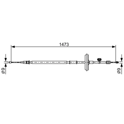 Imagem de BOSCH 1 987 482 505 Cabo de Freio Mão 1473mm