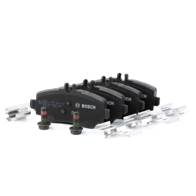 Imagem de BOSCH 0 986 424 469 Jogo de pastilhas para travão disco Baixo teor metálico com chapa anti ruído, parafusos mola, acessórios