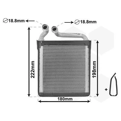 Imagem de VAN WEZEL 58006256 Radiador Quente com acessórios VOLKSWAGEN: Passat B6 Variant, B7 Variant